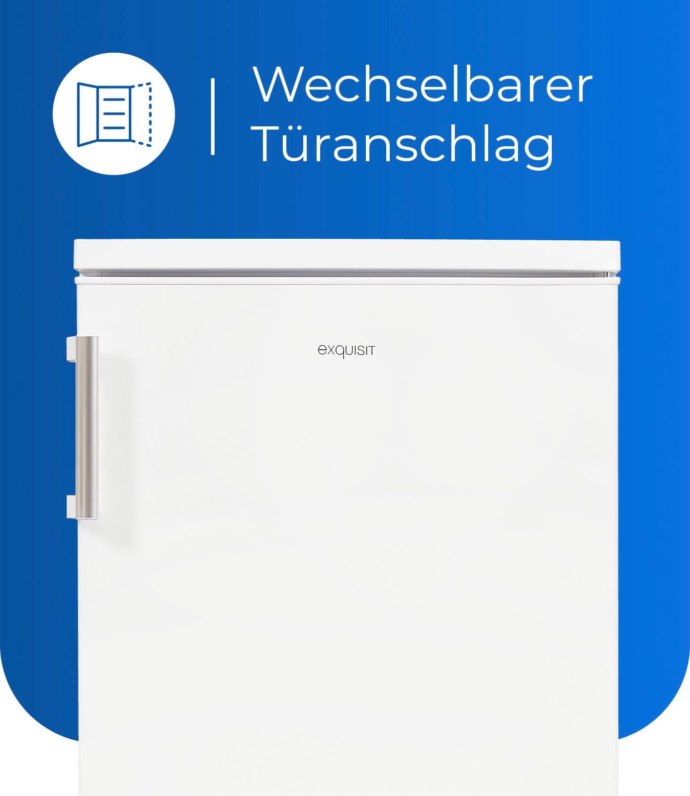 exquisit Kühlschrank KS16-V-H-010D weiss, 85,5 cm hoch, 56 cm breit