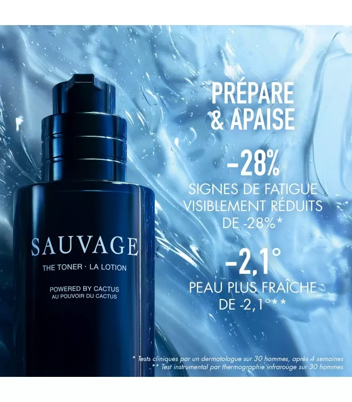SAUVAGE La Lotion - Lotion tonique visage à l'extrait de cactus