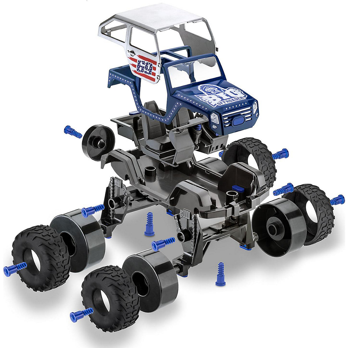 Monster Truck, Revell First Construction, Bausatz für Kinder ab 4 im Maßstab 1:20, 45 Teile, 21,5 cm
