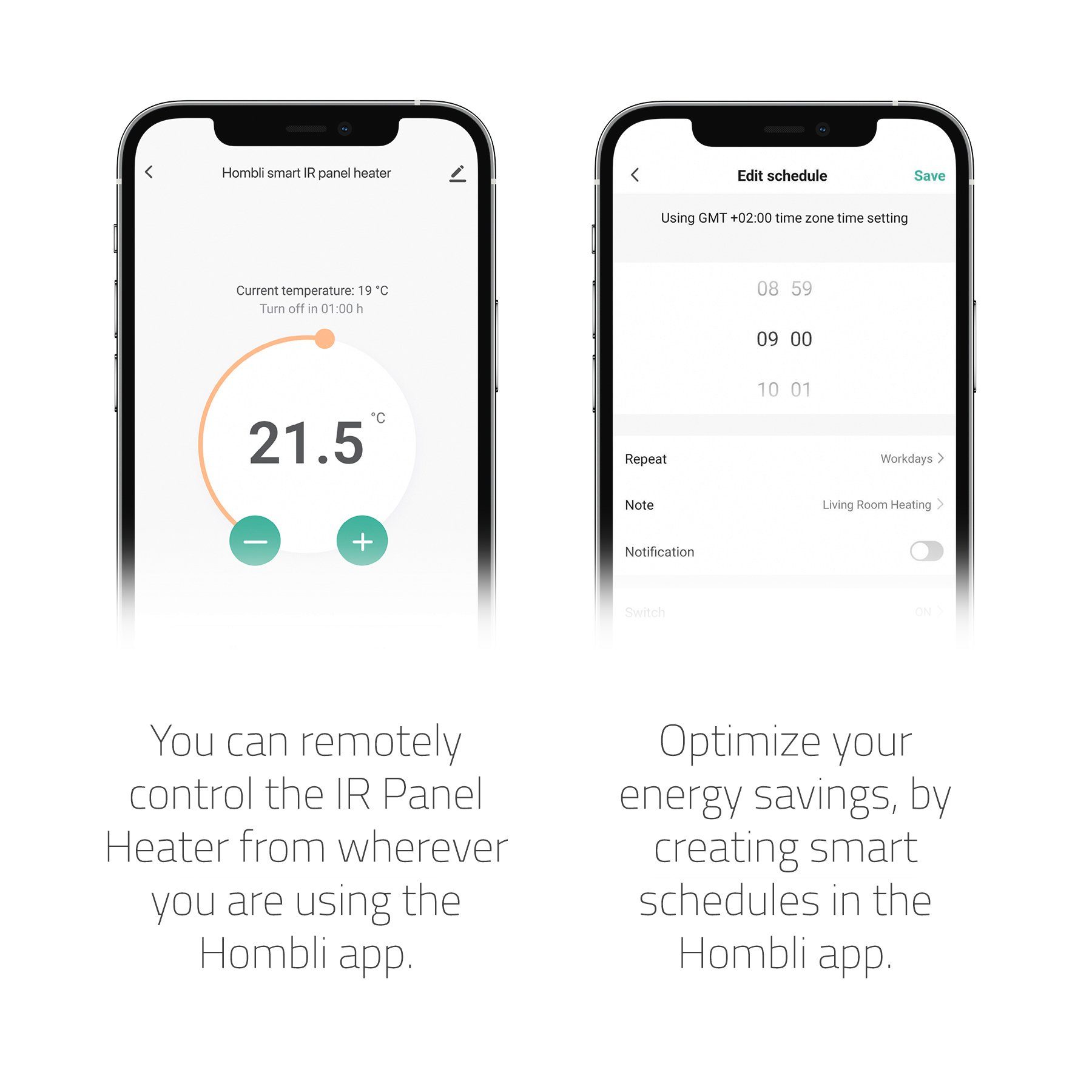 Hombli smartes Infrarot Heizpanel, 700W Smart-Home-Zubehör