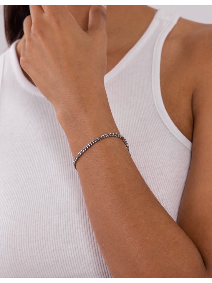 PURELEI Panzerkettenarmband Spirit Three in Silber günstig kaufen 22 cm