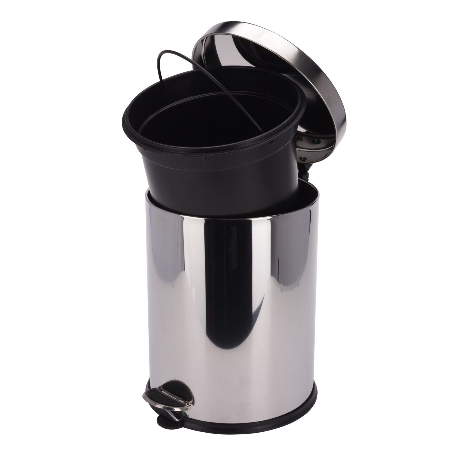 HTI-Living Mülleimer Treteimer Edelstahl 12 Liter, Abfalleimer