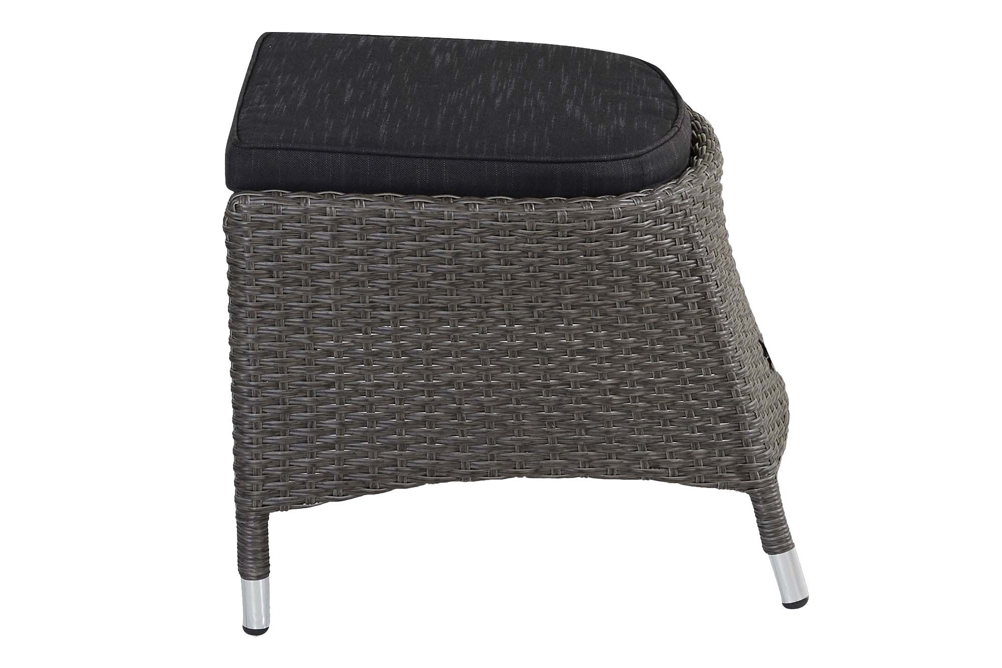 LC Garden Gartenlounge-Hocker LC Garden Barcelona Dining Hocker grau-mix Fußbank