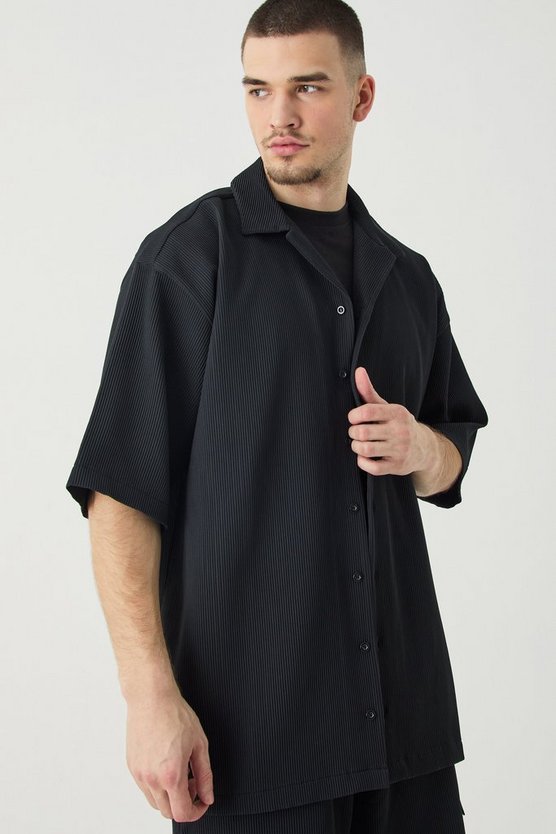 Tall kurzärmliges Oversize Hemd