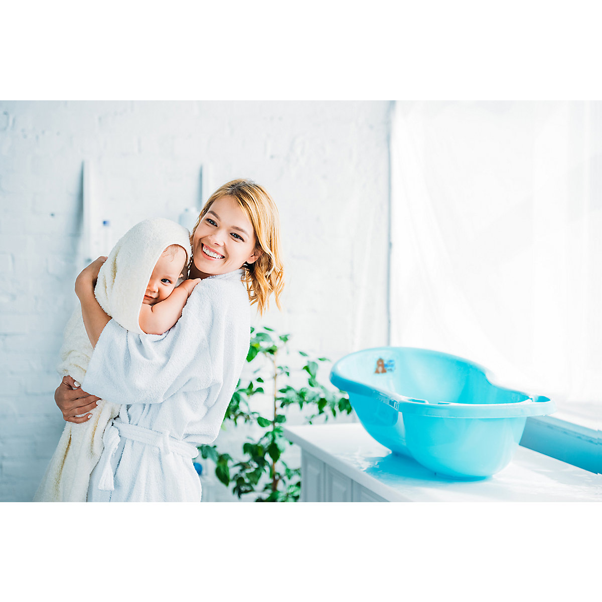 Baby Badewanne 2 Set - Baby Wanne mit Wannensitz