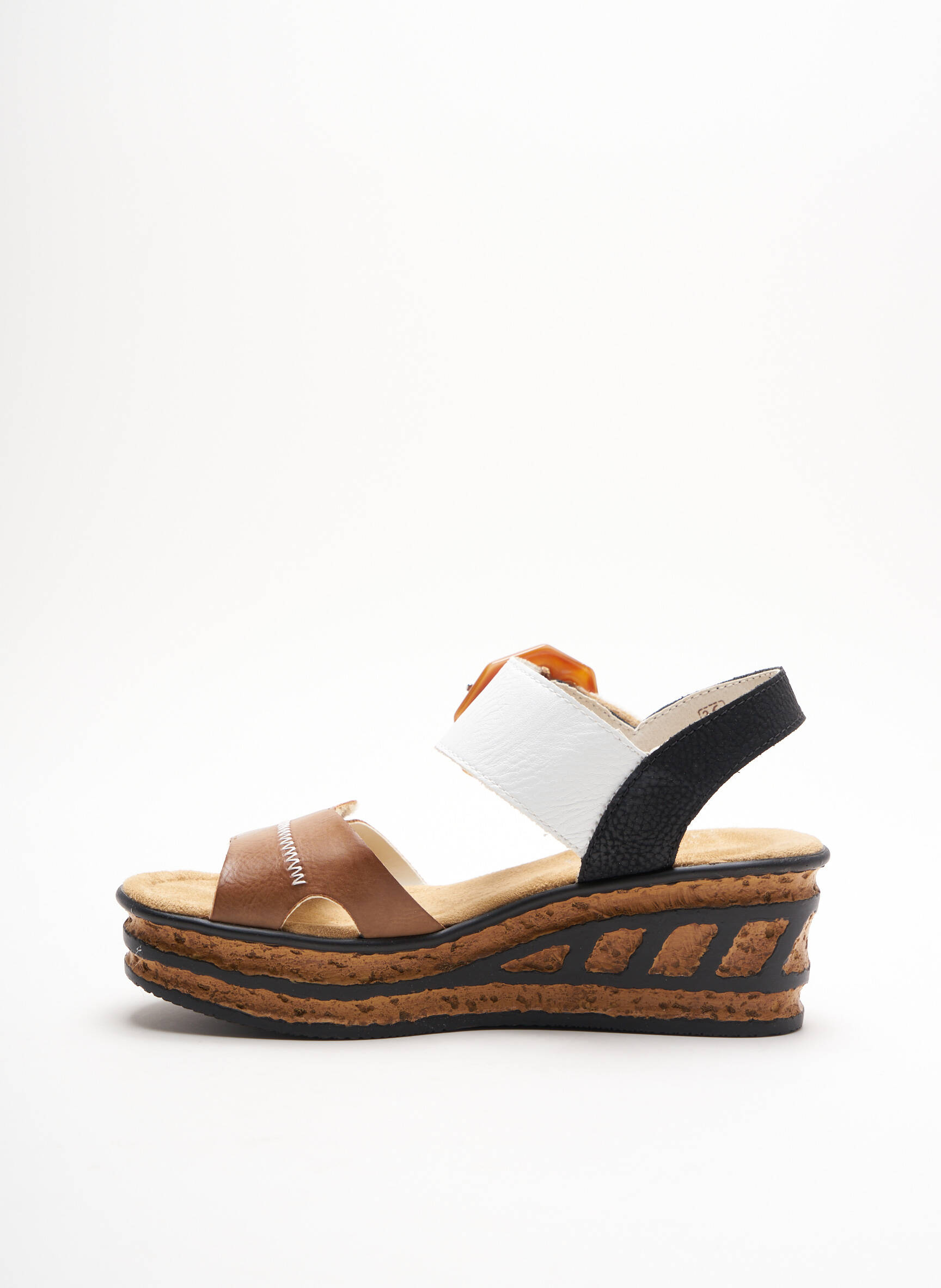 Rieker Sandales Nu Pieds Femme couleur noir