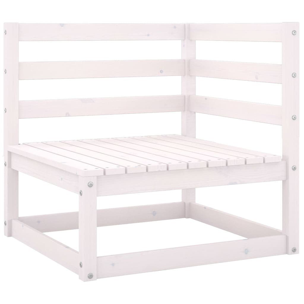vidaXL Loungesofa 2-tlg. Garten-Lounge-Set mit Kissen Weiß Kiefer Massivholz, 1 Teile