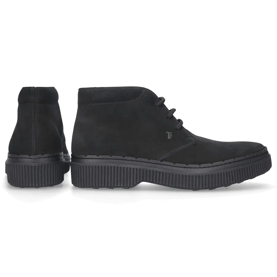 Tod's - Schnürboots A00D80 Veloursleder - schwarz