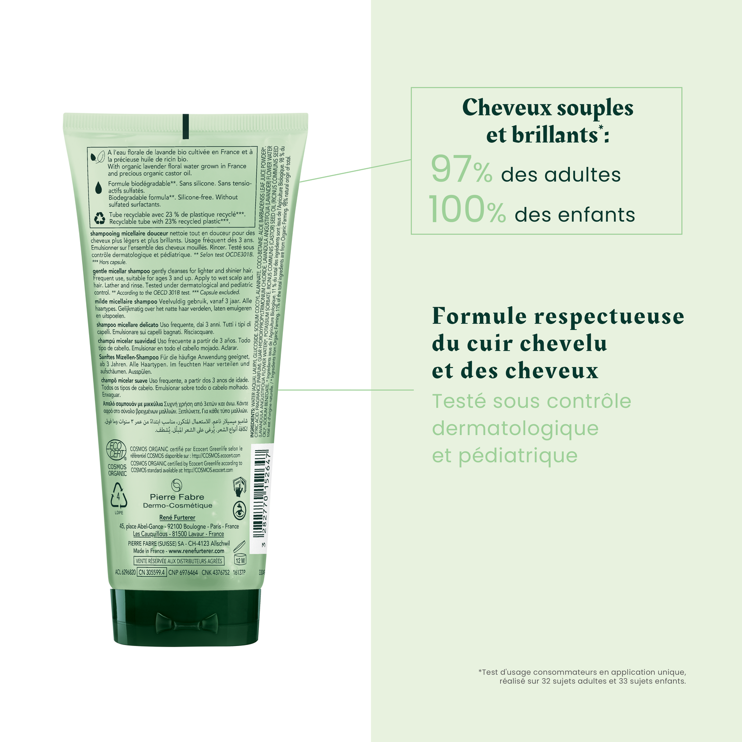 René Furterer Shampoing Micellaire Douceur Naturia - Tous types de cheveux