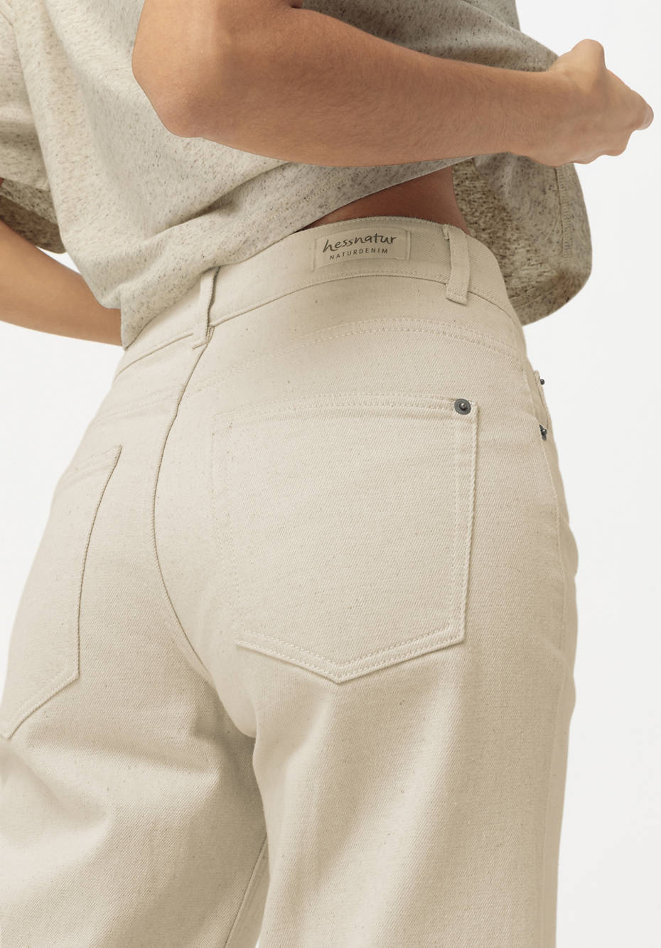 Jeans Barrel Leg aus Bio-Denim mit Hanf
