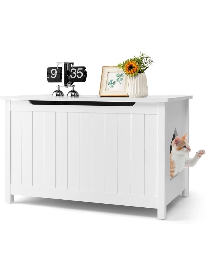 COSTWAY Katzenhaus in Weiß günstig kaufen 51 cm