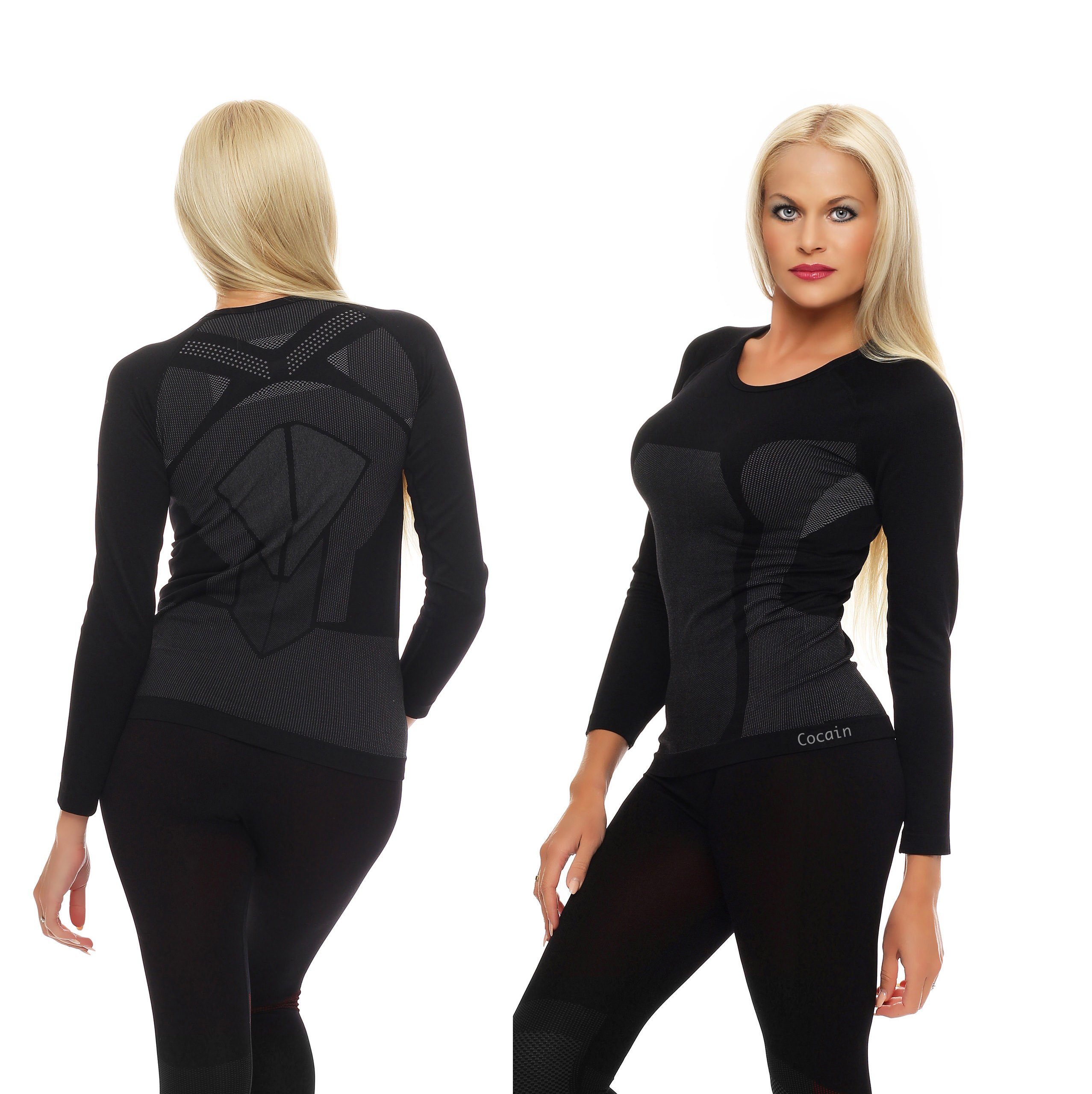 Cocain underwear Funktionsunterhemd Skiunterwäsche Damen Thermo Funktionsunterwäsche Set Hemd Hose (Set, Spar-Packung, 2-St., Mehrfachpackung) hochfunktionelle Membrantechnologie