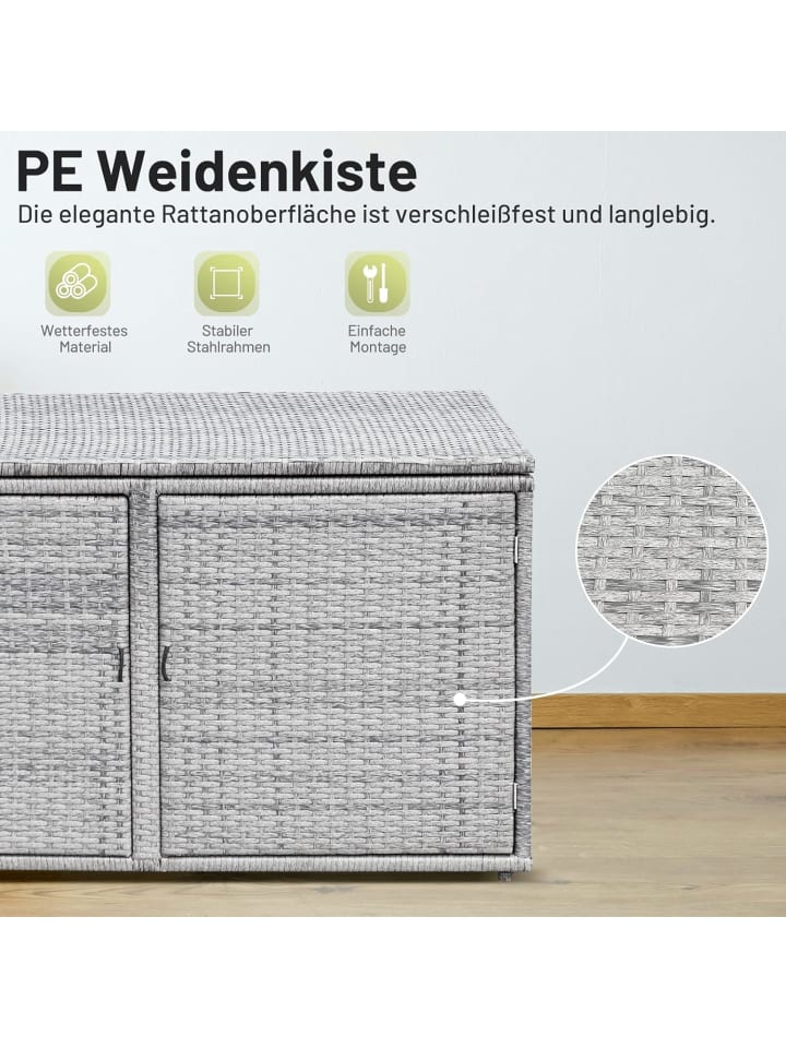 COSTWAY Auflagenbox 335L in Grau günstig kaufen onesize