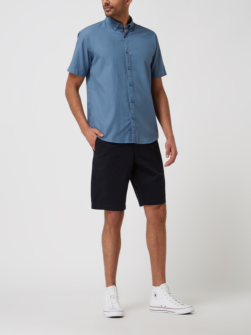 Chino-Shorts mit Stretch-Anteil Modell 'Leroy' in marineblau