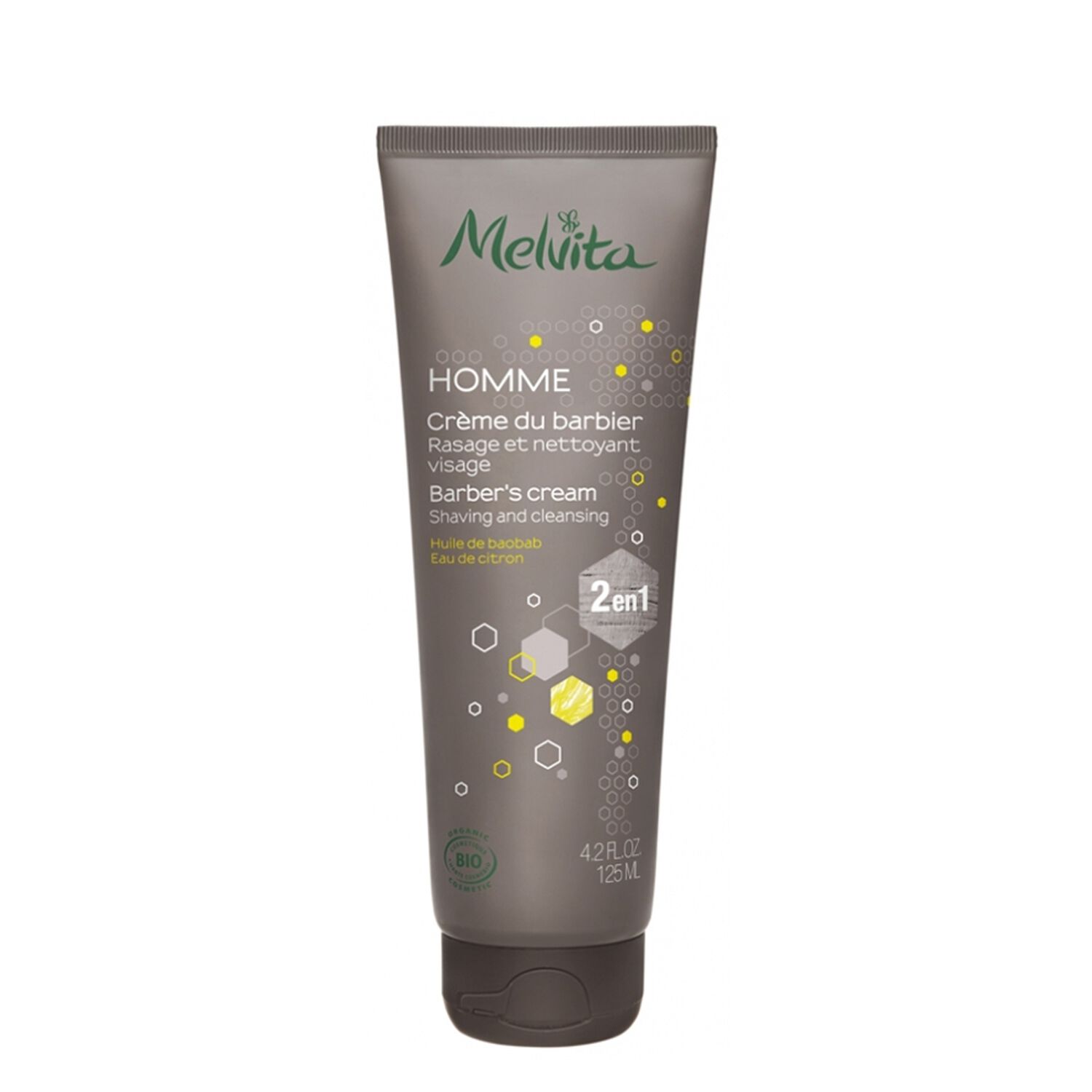 Melvita Crème du Barbier Rasage & Nettoyant Visage 125 ml