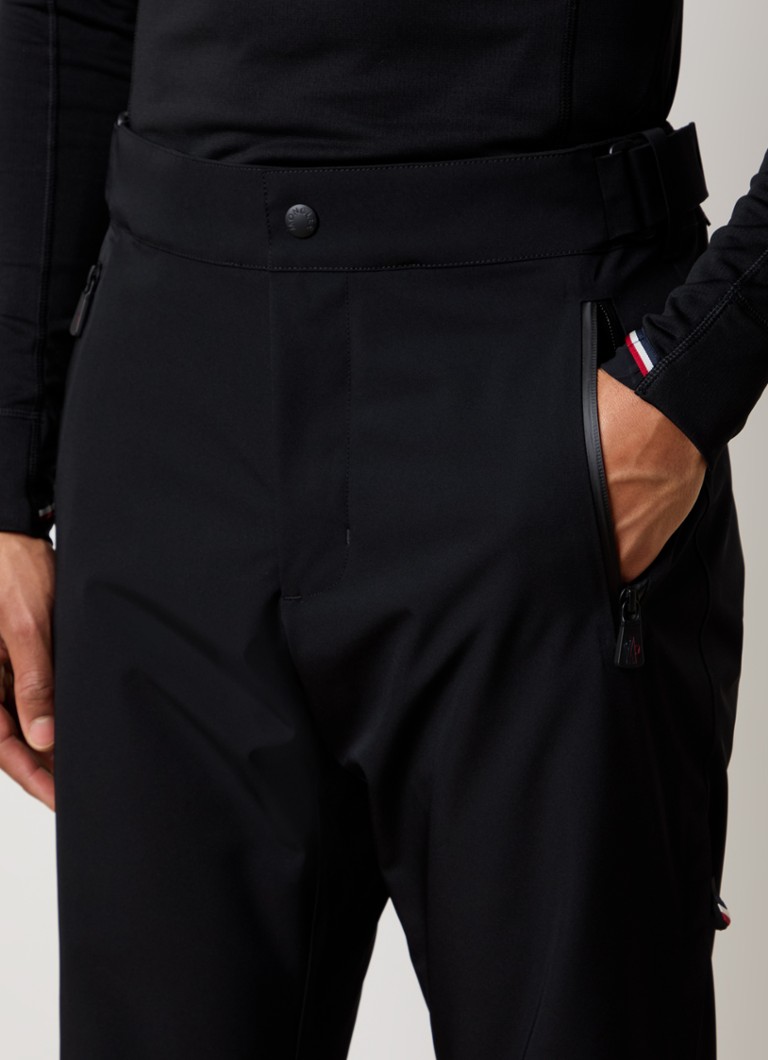 Moncler taisna piegriezuma slēpošanas bikses ar rāvējslēdzēja kabatām