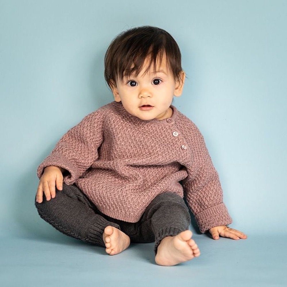 Sense Organics Rundhalspullover Sense Organics Pullover Keme mit Musterstrick