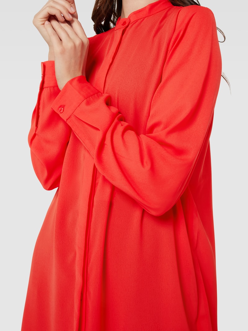 Longbluse mit Stehkragen Modell 'IHCellani' in rot