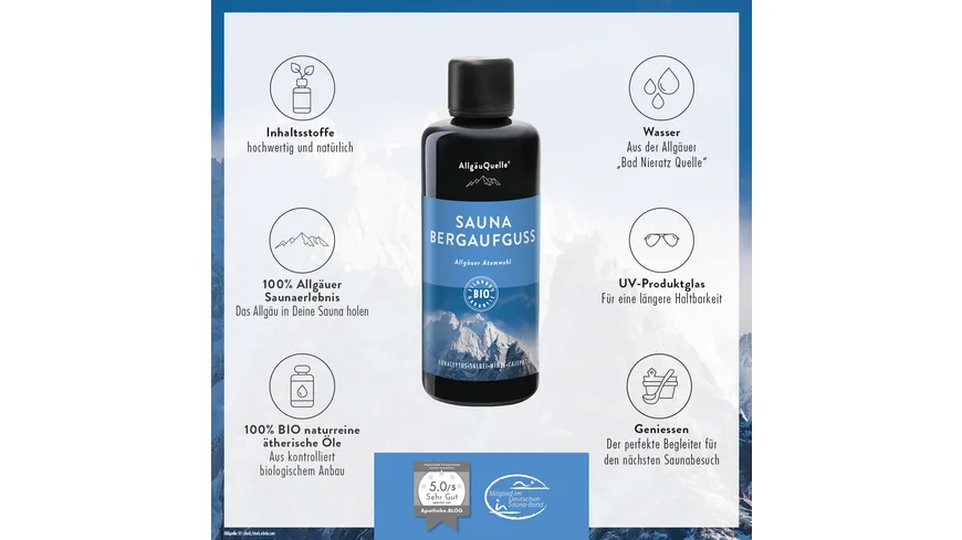 AllgäuQuelle Sauna Bergaufguss Allgäuer Atemwohl 100 ml