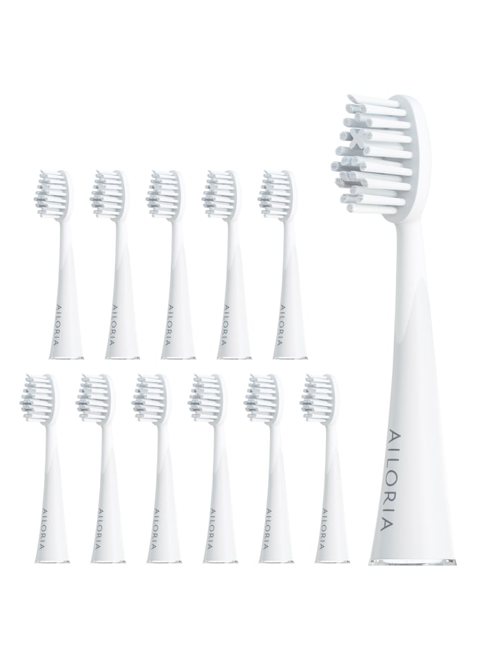 Ailoria SHINE BRIGHT Extra Clean Ersatzbürstenköpfe 12er Set in weiß günstig kaufen onesize