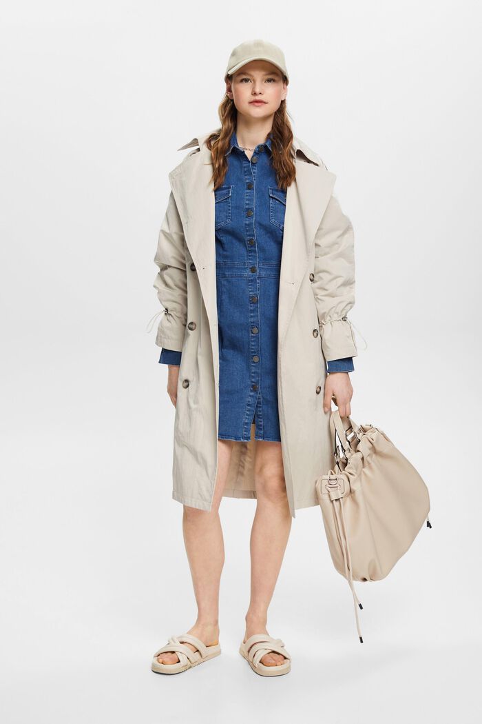 Jeans-Minikleid im Hemdstil
