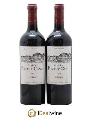 Château Pontet Canet 5ème Grand Cru Classé  2015 - Lot de 2 Bouteilles