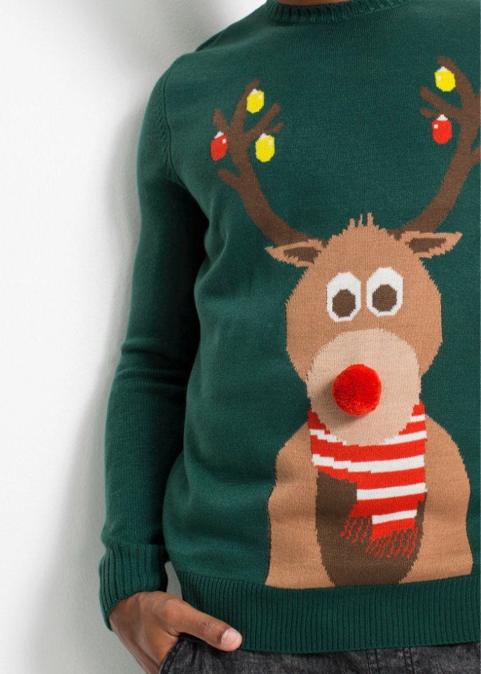 Herren-Pullover mit Weihnachtsmotiv