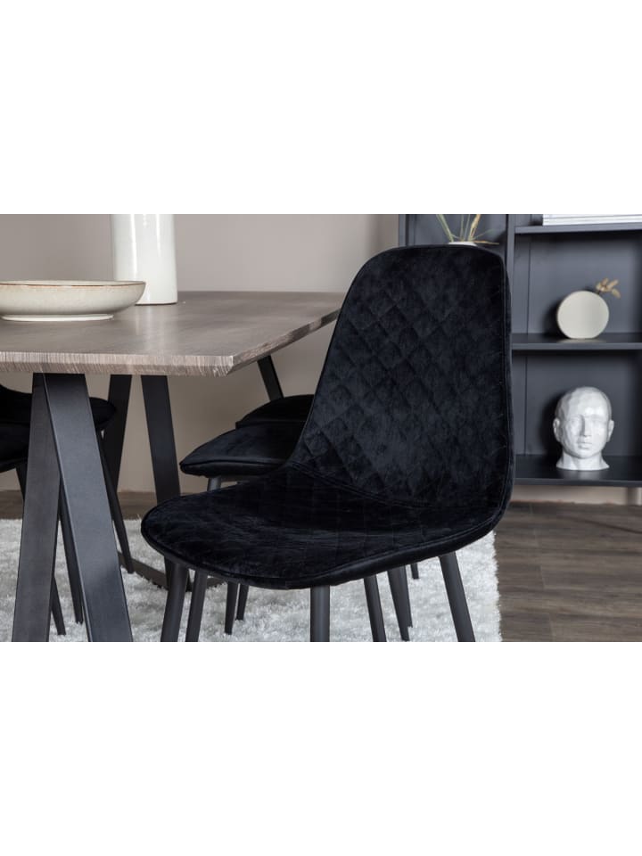 ebuy24 Essgruppe Marina 10 (7-teilig) Schwarz 90 x 180 cm günstig kaufen onesize