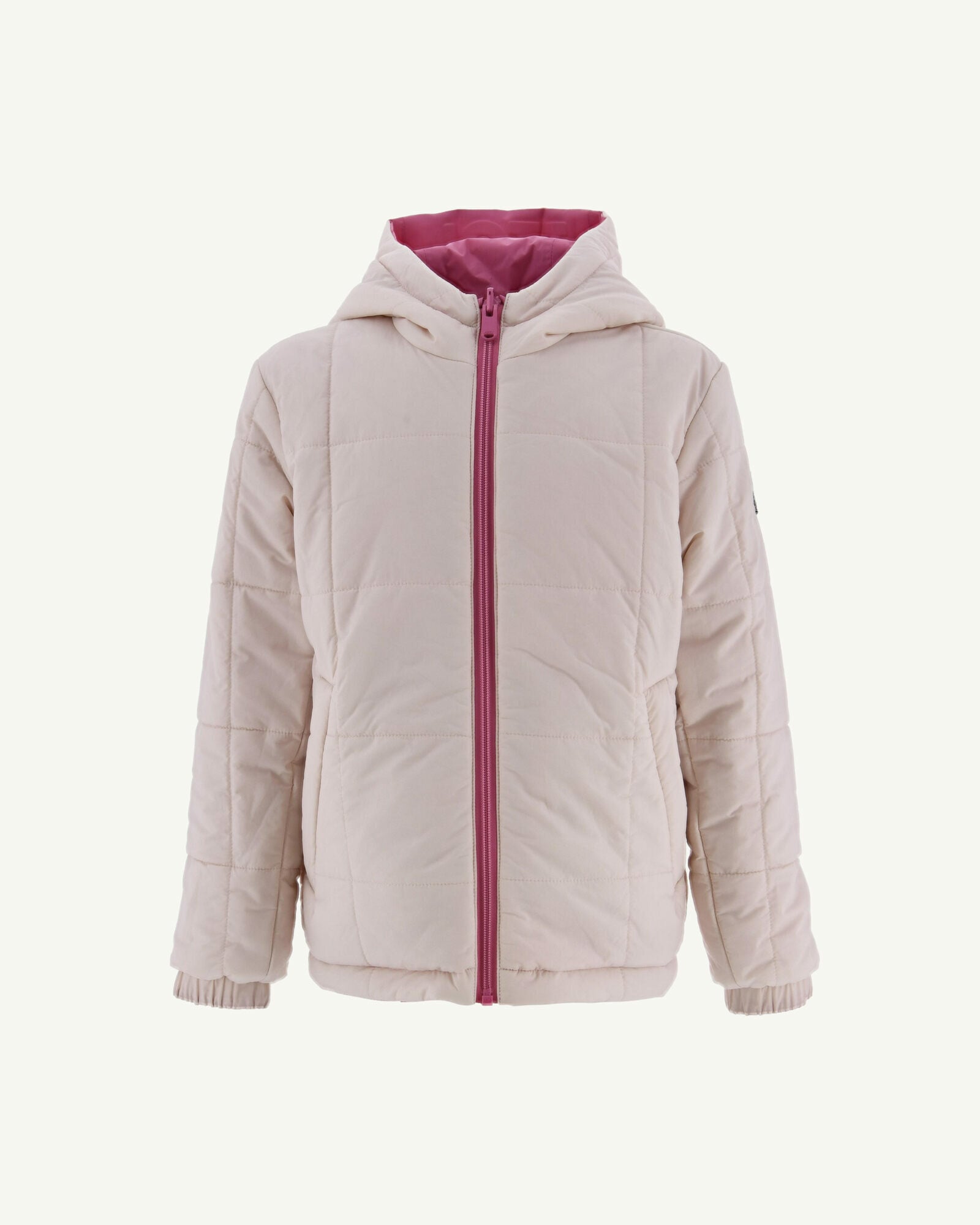 Doudoune Ultralight réversible à capuche Rose intense/Rose clair enfan
