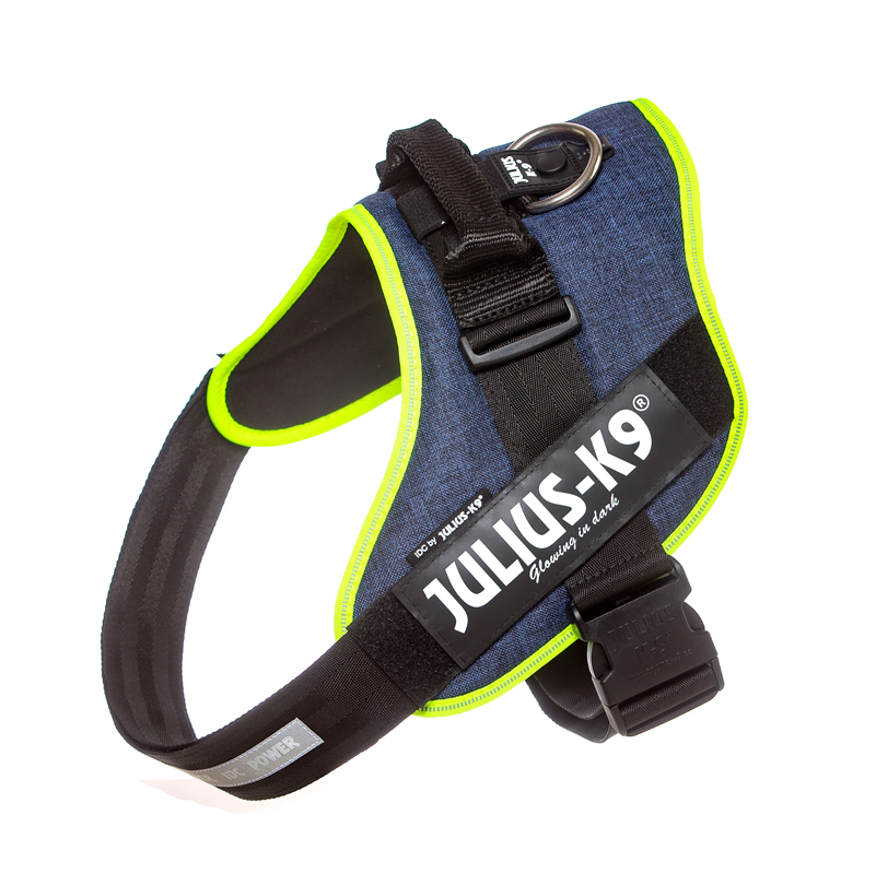 JULIUS-K9 Hundegeschirre JULIUS-K9 IDC Powergeschirr neon mix blau XXL