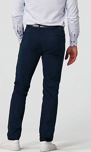 MEYER Chino-Hose Super-Stretch Check Pattern Chino