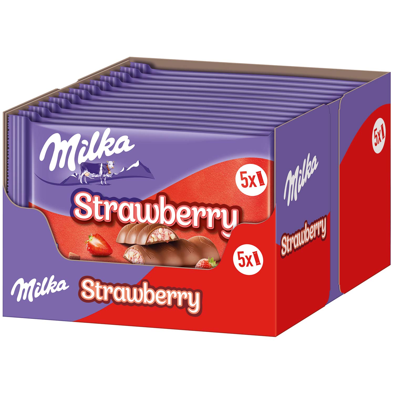 Milka Strawberry Riegel 5x36,5g