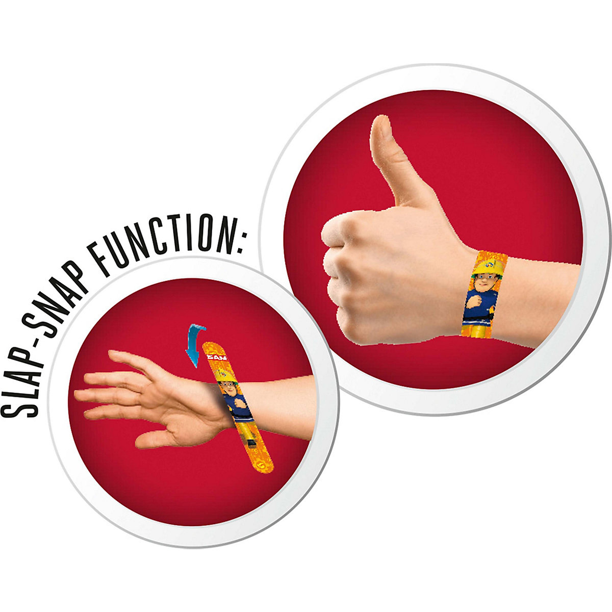 Slap-Snap-Bands Fireman Sam 6 Stück