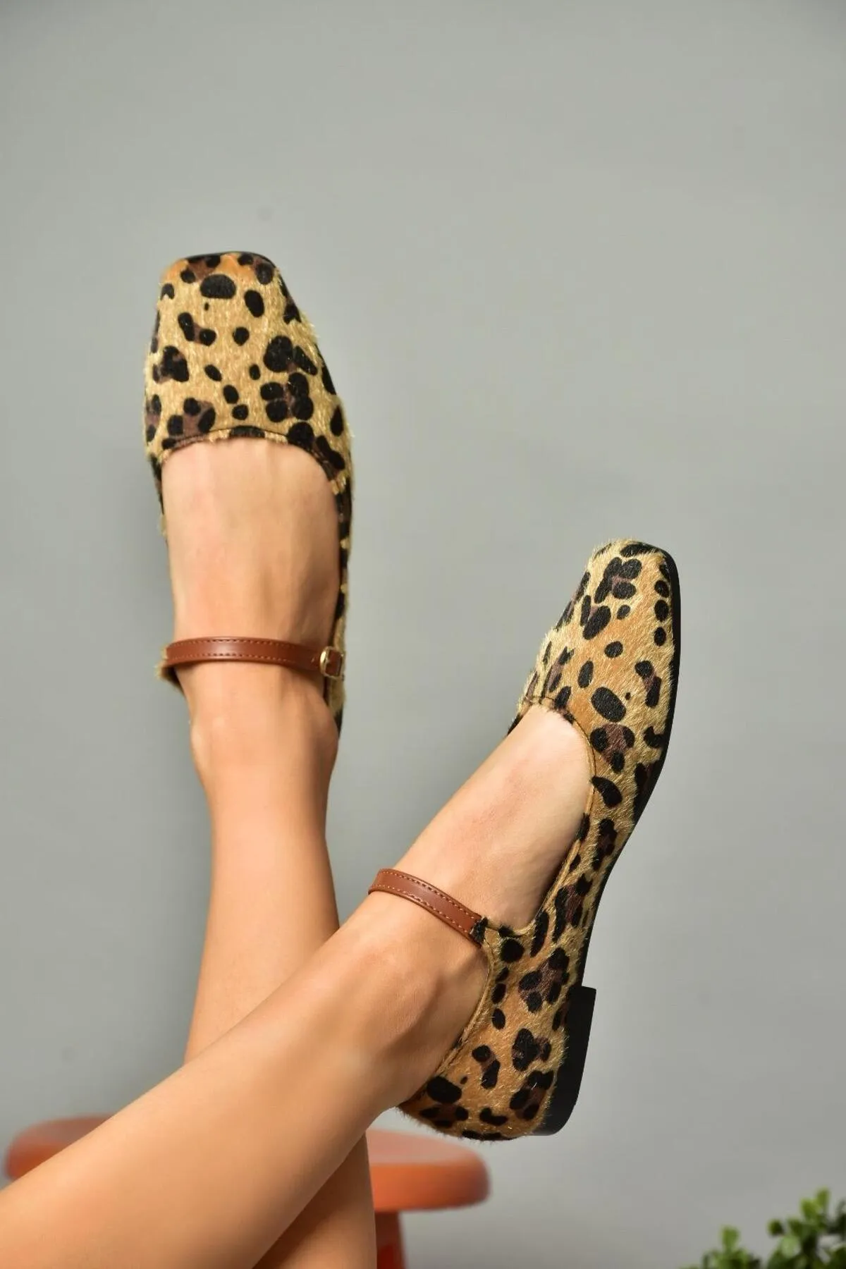 Fox Shoes  S726252502 Ballerinas aus Wildleder mit Leopardenmuster für Damen