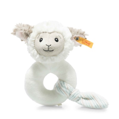 Soft Cuddly Friends Lita Lamm Greifling mit Rassel, 14 cm, weiß
