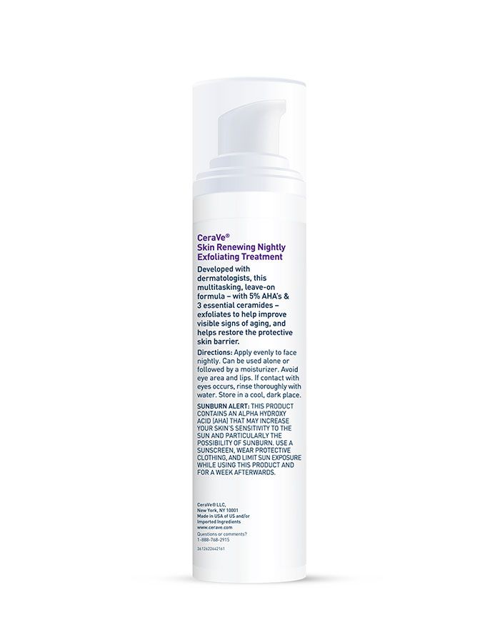 Sérum exfoliant de nuit régénérant pour la peau, à base d'AHA et d'un mélange d'acides glycolique et lactique.