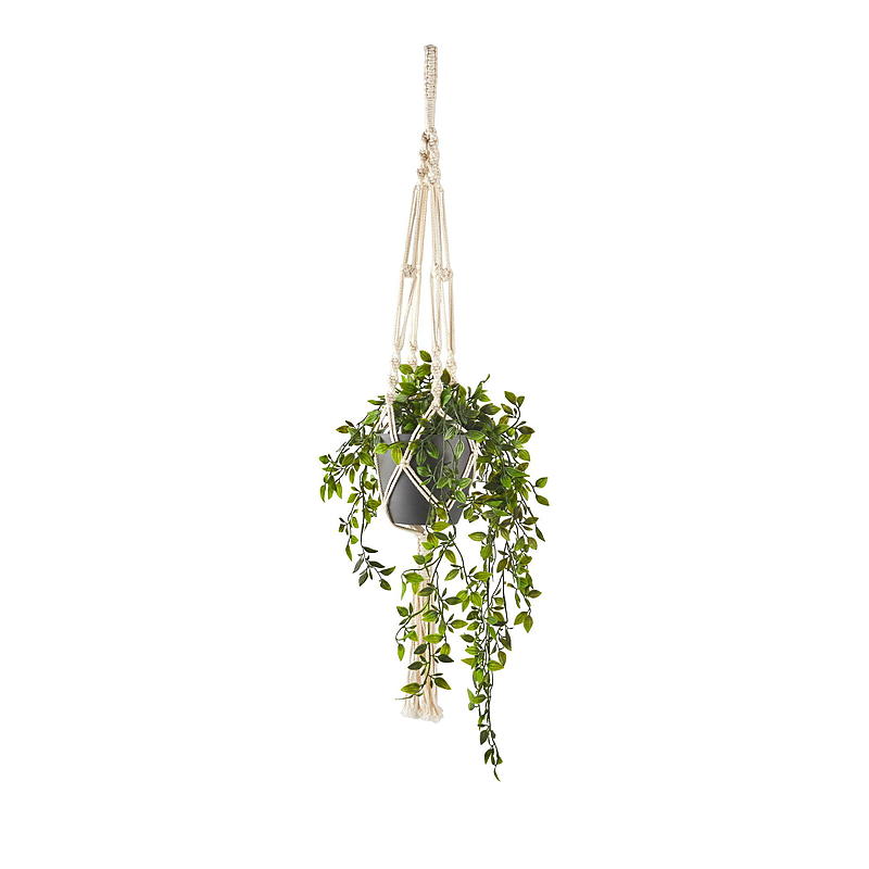 Home Pottehenger 100 cm, hvit makrame