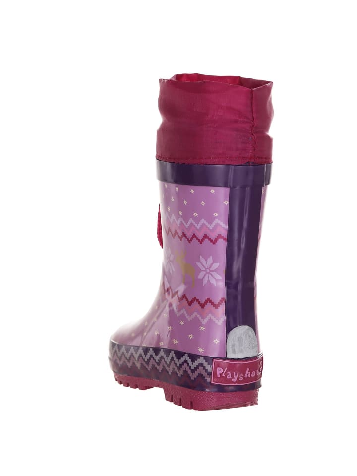 Playshoes Gummistiefel Norweger gefüttert in Lila günstig kaufen