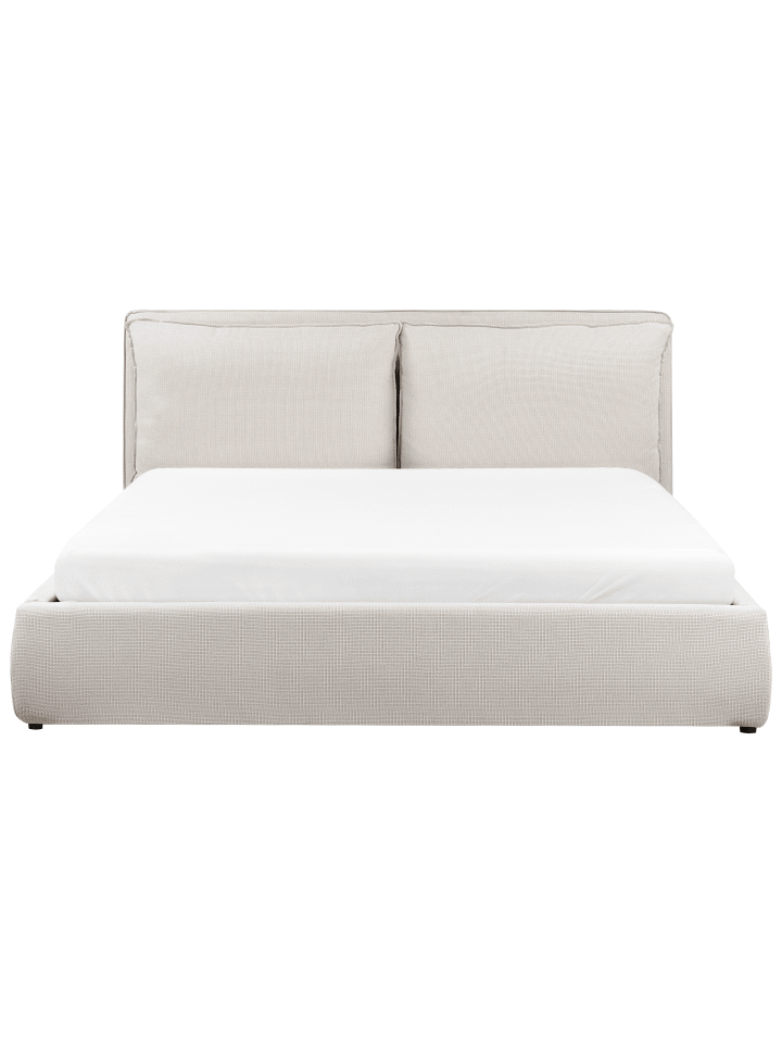 Beliani Doppelbett BAJONNA in Beige - (W) 204 x (H) 102 x (L) 235 cm günstig kaufen onesize