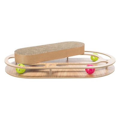 Trixie Kratzpappe mit Holzrahmen, oval