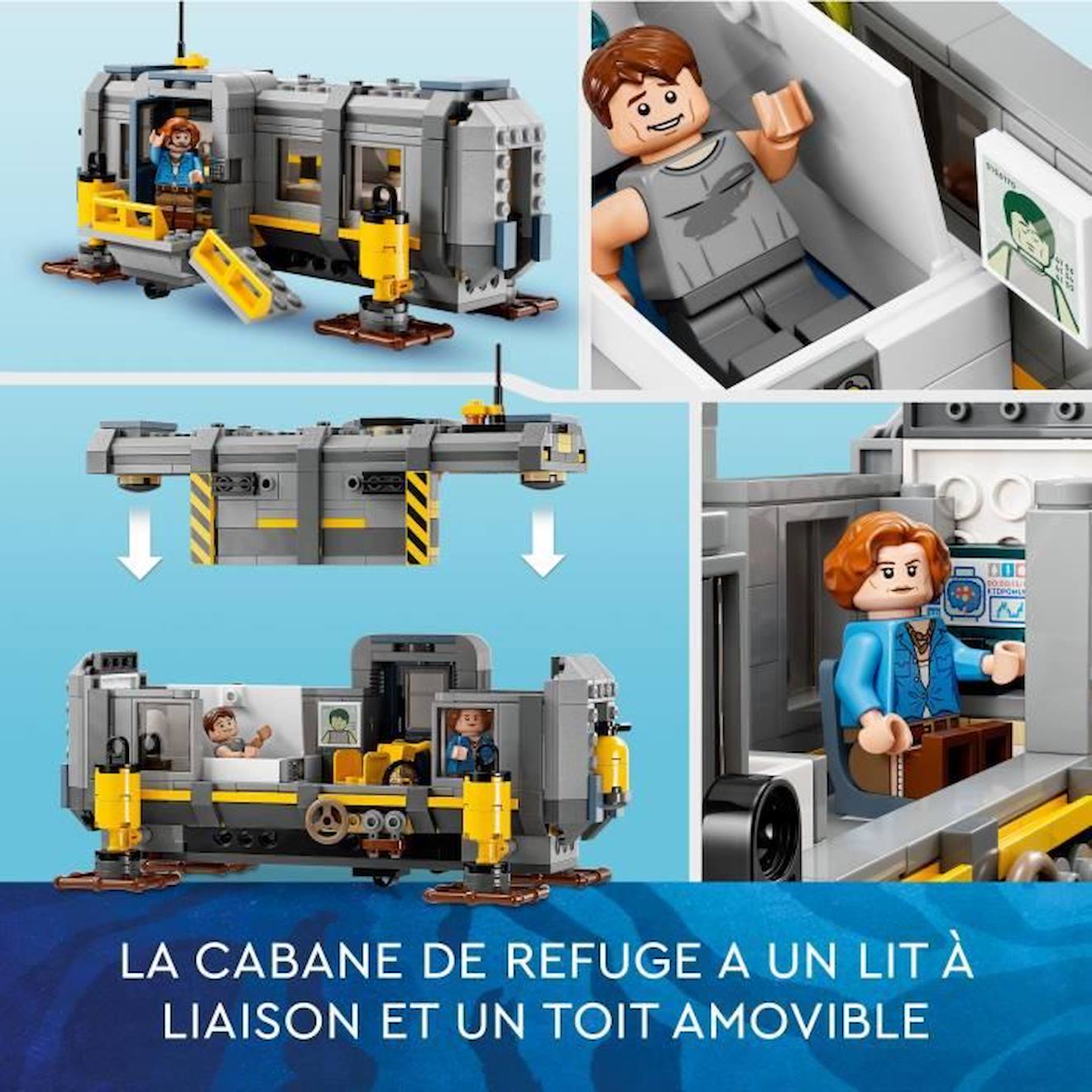 LEGO Avatar 75573 Les Montagnes Flottantes : le Secteur 26 et le Samson RDA, Jouet, Figurines bleu