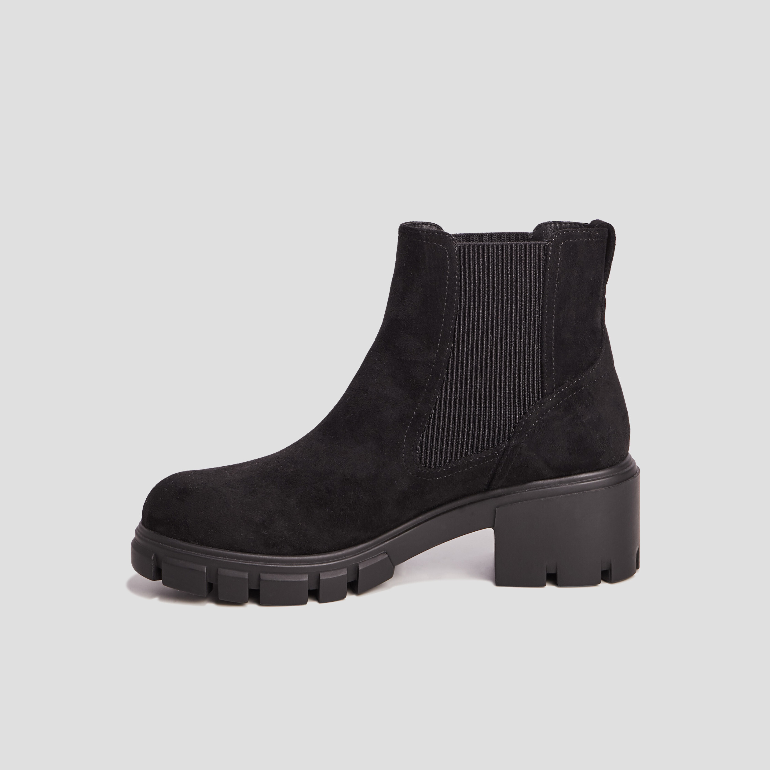 Bottines chelsea crantées noir femme | La Halle