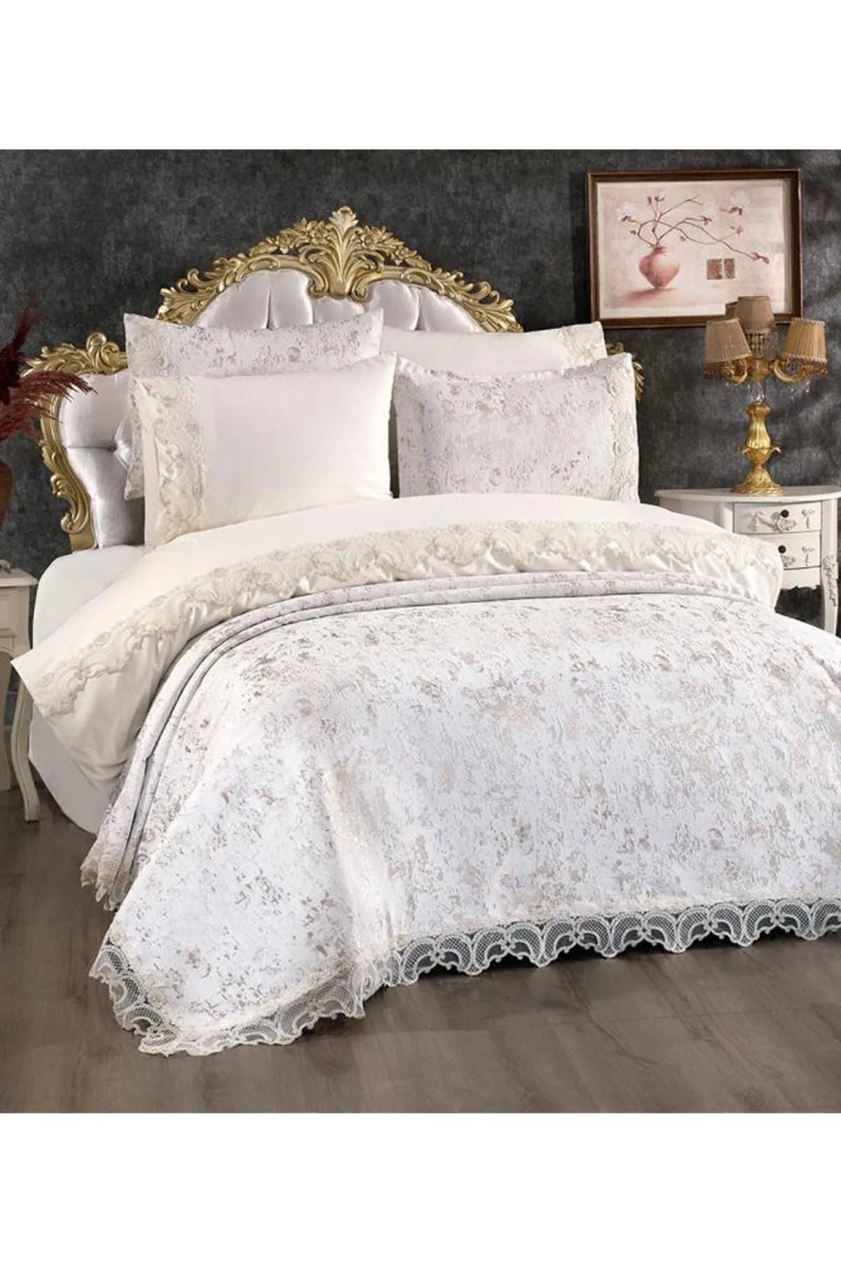 Çeyiz Diyarı  Perry Brautset 7-teilig, Creme