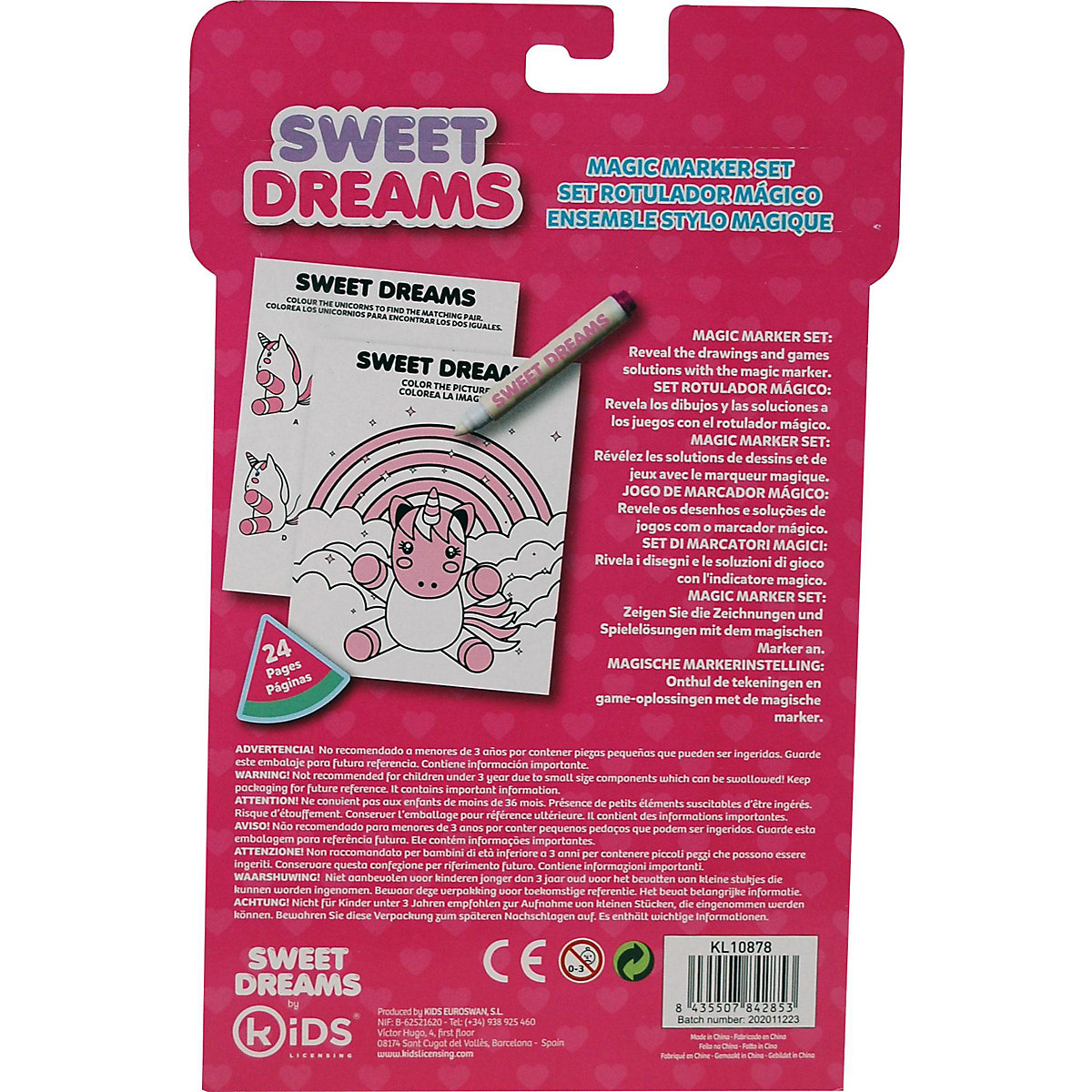 Malset Mystery Ink Unicorn, 2-tlg.