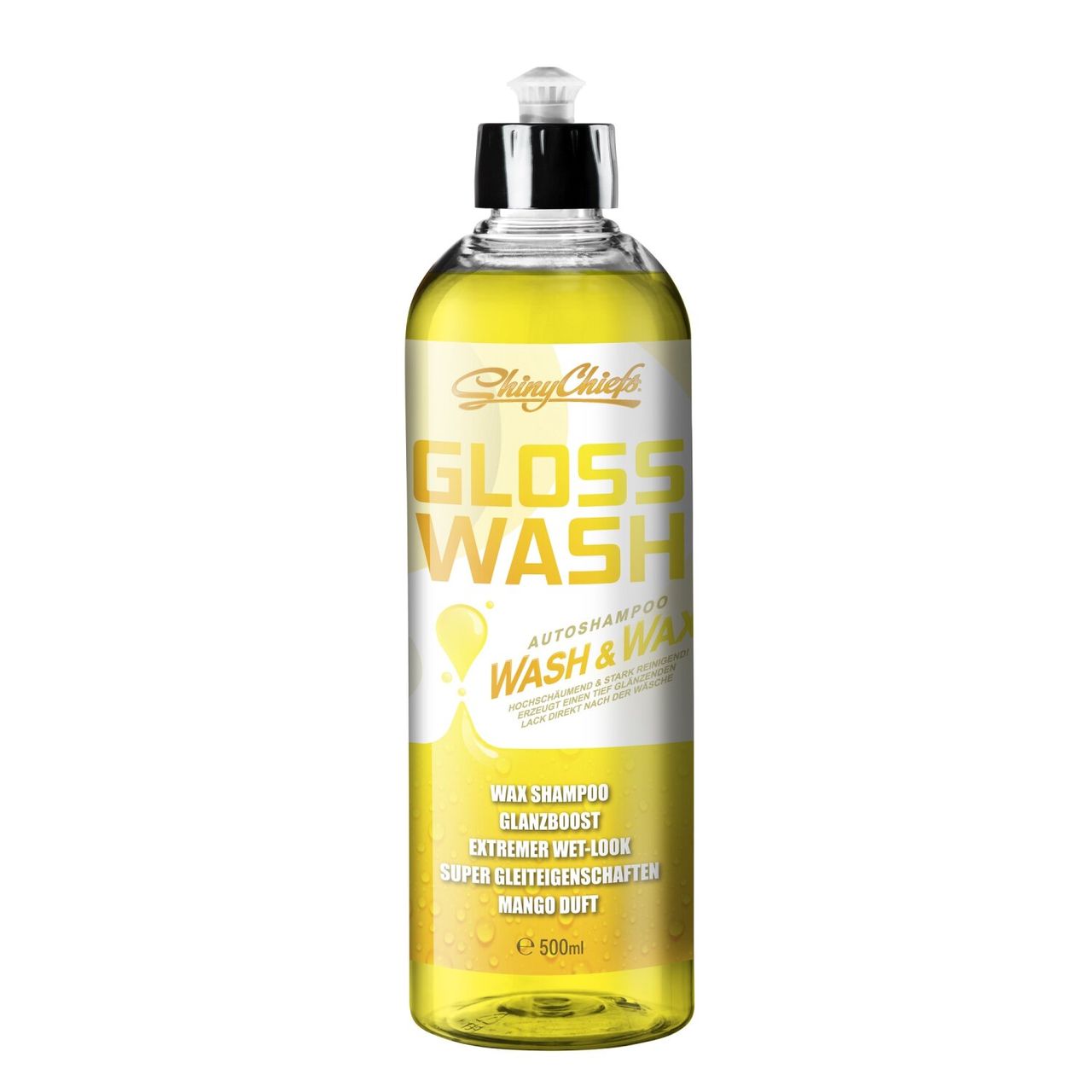 ShinyChiefs GLOSSWASH MANGO - WASH & WAX Mildes Autoshampoo 500ml