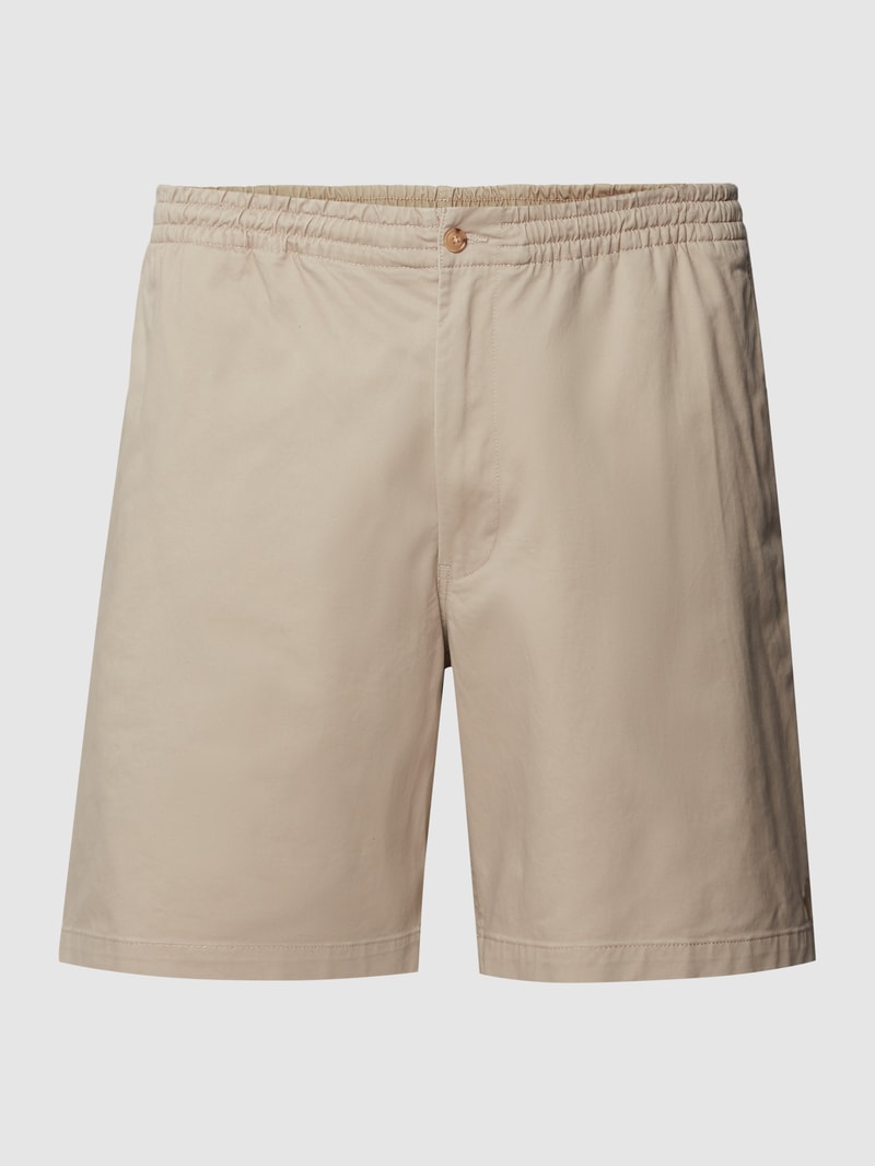 PLUS SIZE Bermuda mit Label-Stitching Modell 'PREPSTERS' in khaki