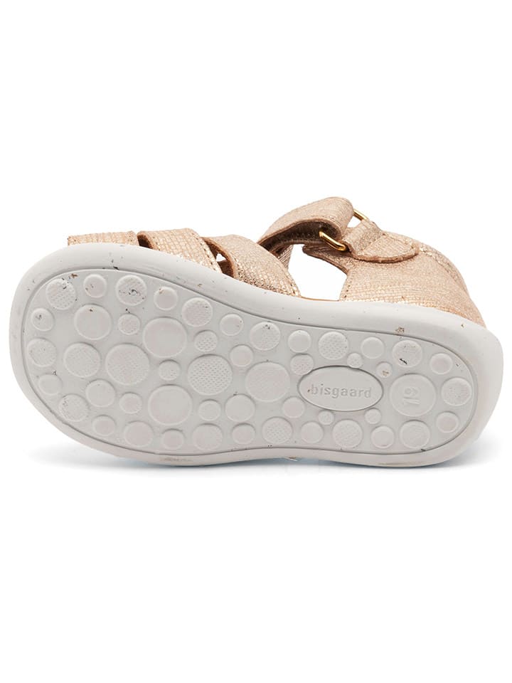 bisgaard Leder-Halbsandalen in Gold günstig kaufen