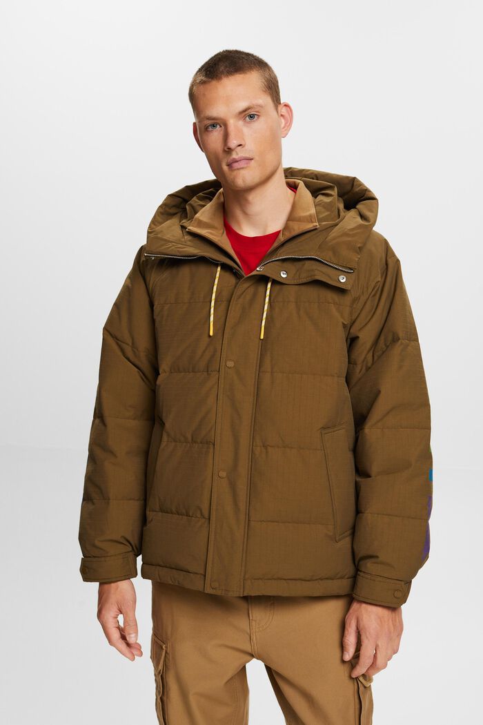 Logo-Steppjacke mit Daunen