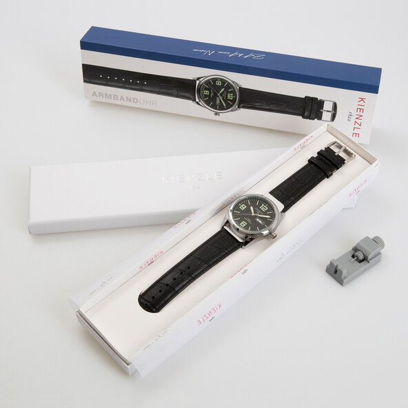 Herren-Armbanduhr mit Tag- und Datumsanzeige Model-No AN4-KIAU-LG