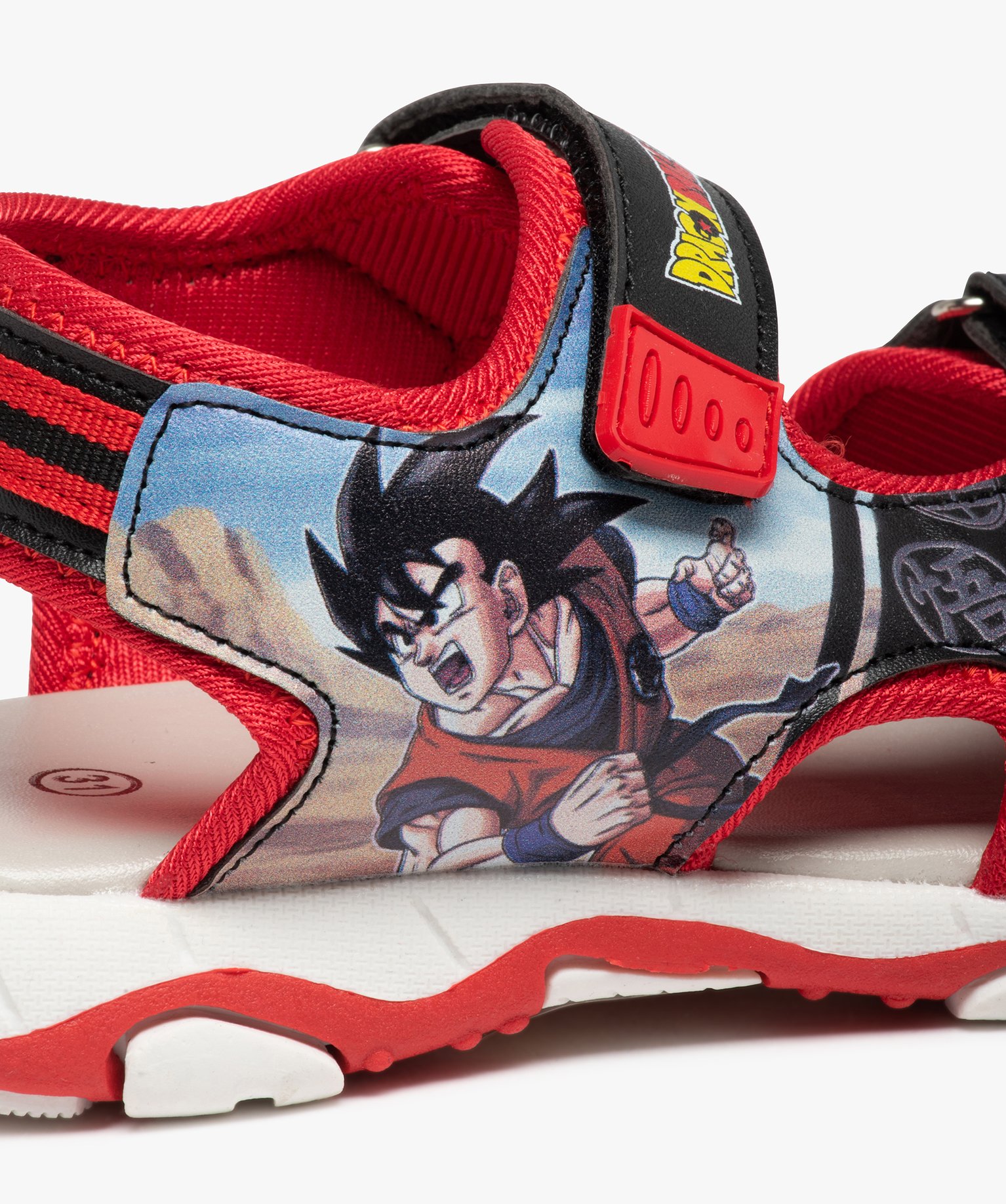 Sandales Garçon imprimées à scratchs – Dragon Ball Z rouge | GEMO
